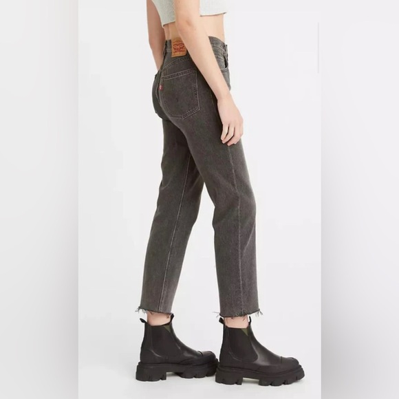 Levi’s 501 Jeans Button Fly raw hem Get off my cloud black wash 29/28 - Picture 2 of 16